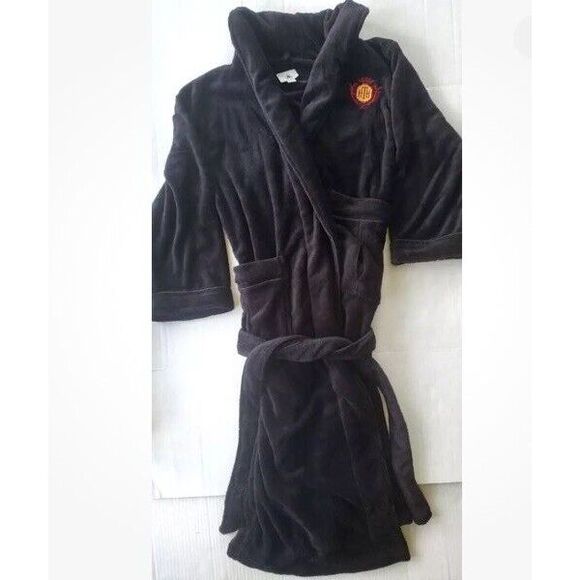 Disney‎ Parks Hollywood Tower Of Terror Hotel ROBE L/XL Plush Black Pockets NEW - Picture 1 of 5